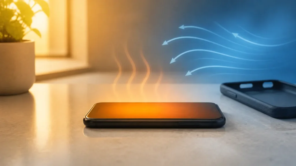 Safely cooling an overheating Samsung Galaxy phone after One UI update