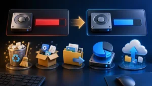 increase c drive space methods Methods to increase C drive space using cleanup file moves partitions and cloud backup