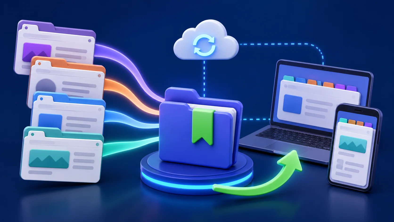 save browser tabs bookmarks sync Save browser tabs with bookmarks and sync them across a laptop and phone