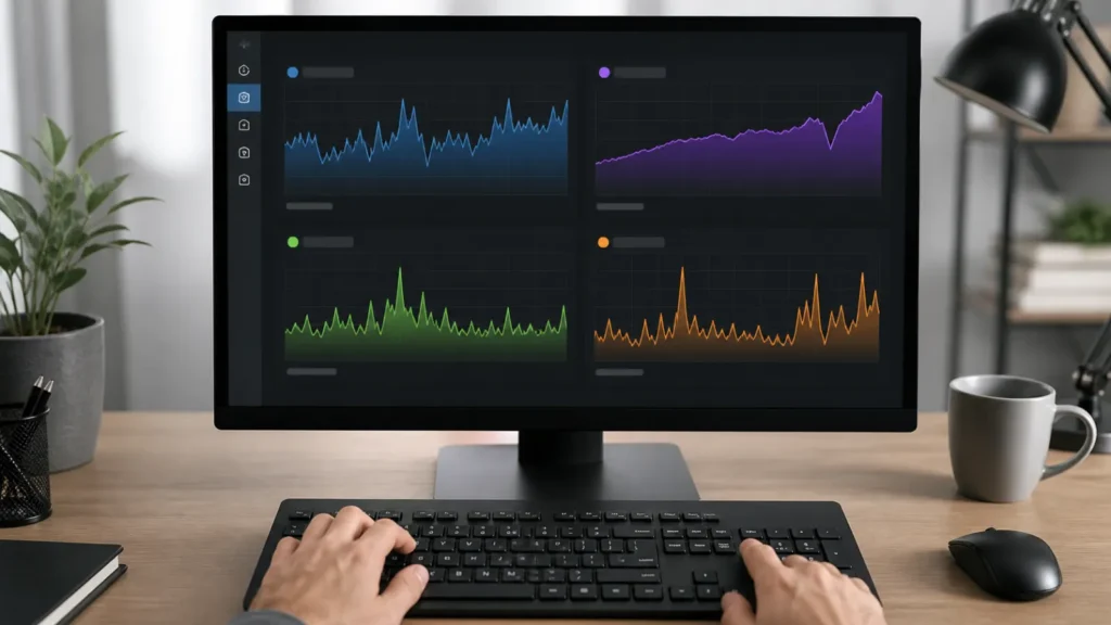 task manager performance graphs Task Manager performance graphs for CPU memory disk and network