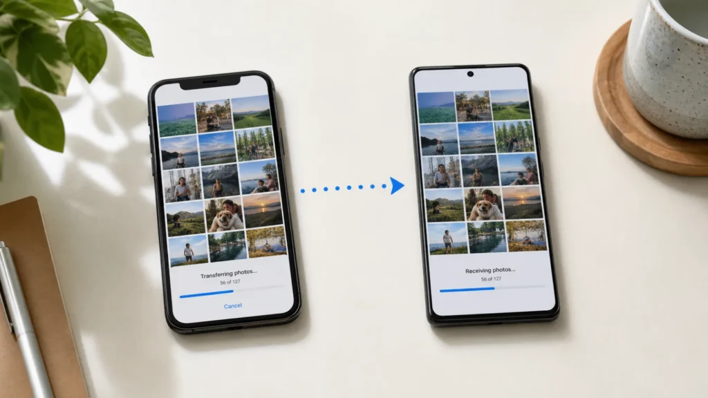 transfer photos iphone to android Transferring photos from an iPhone to an Android phone