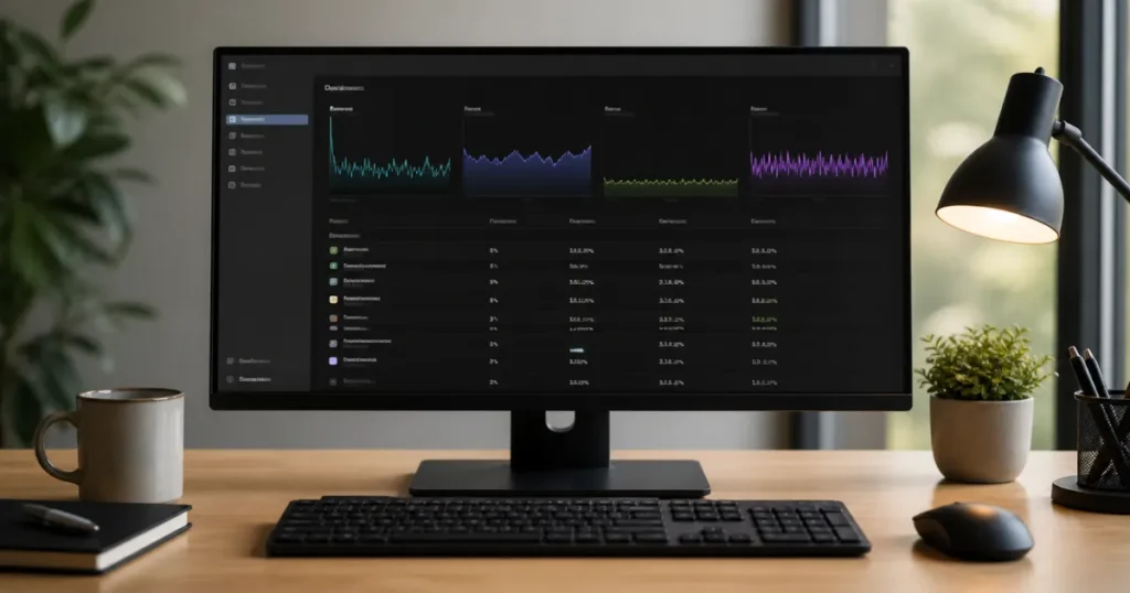 Windows Task Manager performance dashboard for fixing a slow PC