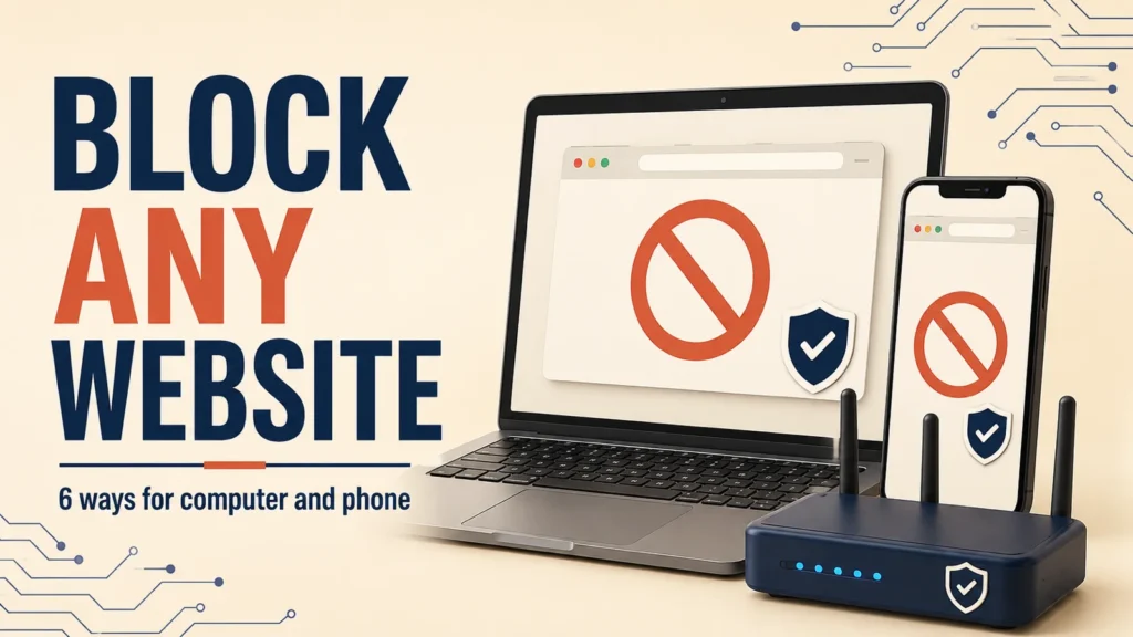 Block any website on a computer, phone, or home network
