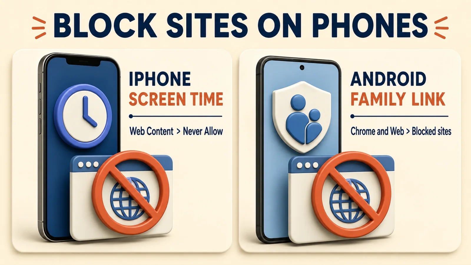 Block any website on iPhone with Screen Time or Android with Family Link