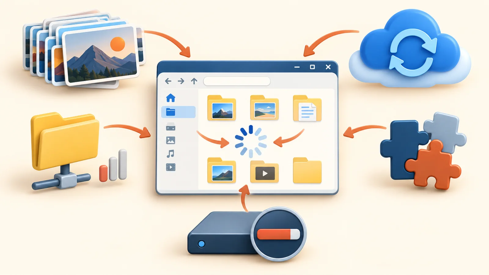 file explorer slow common causes Common causes of slow File Explorer including thumbnails cloud sync and extensions