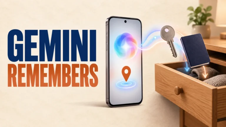 Gemini remembers where a key and passport were stored using Find Hub