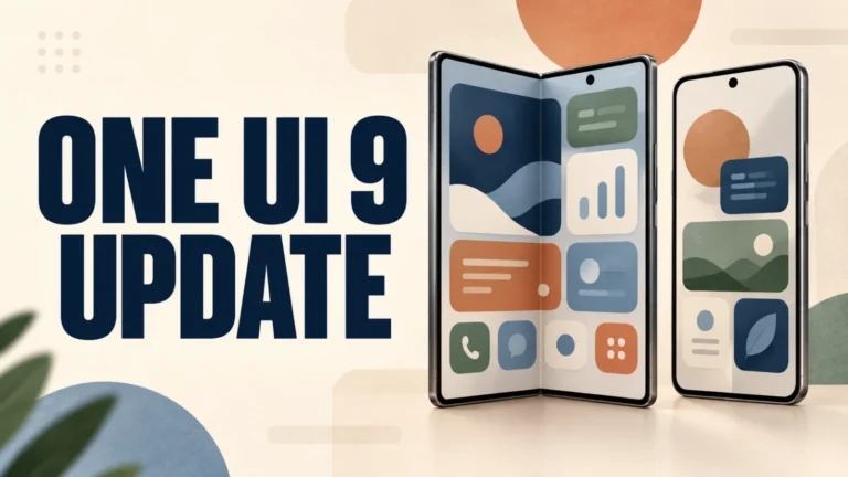 One UI 9 update shown on modern foldable and slab smartphones