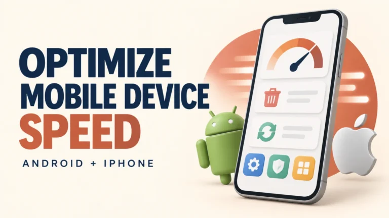 Optimize mobile device speed on Android and iPhone with storage, app, and update checks