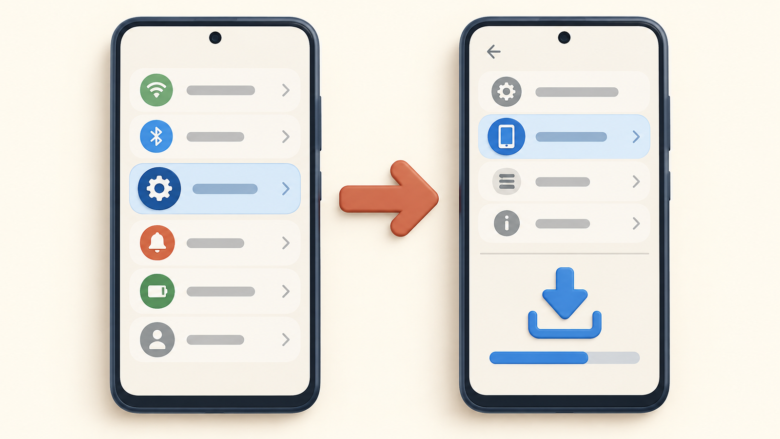 Two-step Pixel system update path from Settings to System update