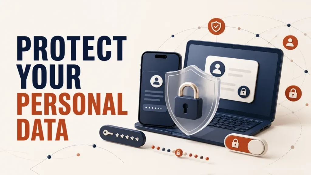 Data privacy protection for personal information on a laptop and phone