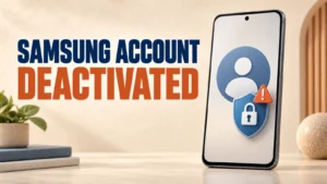 samsung account deactivated featured Samsung account deactivated for security reasons shown on a protected phone