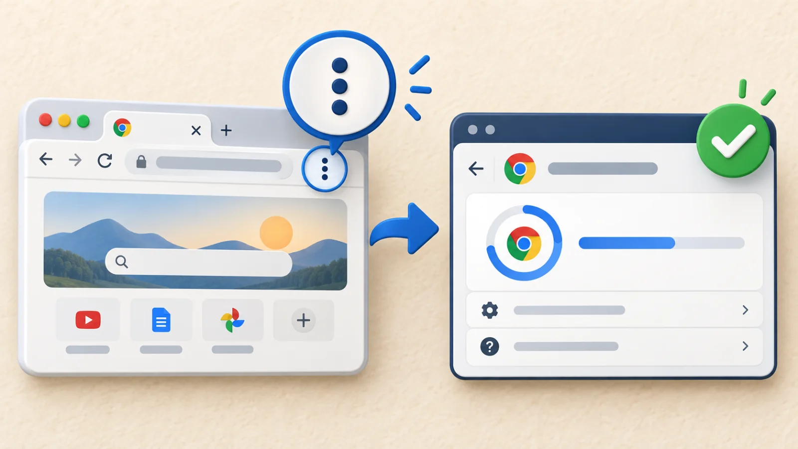 Update Chrome and check the installed browser version from About Chrome