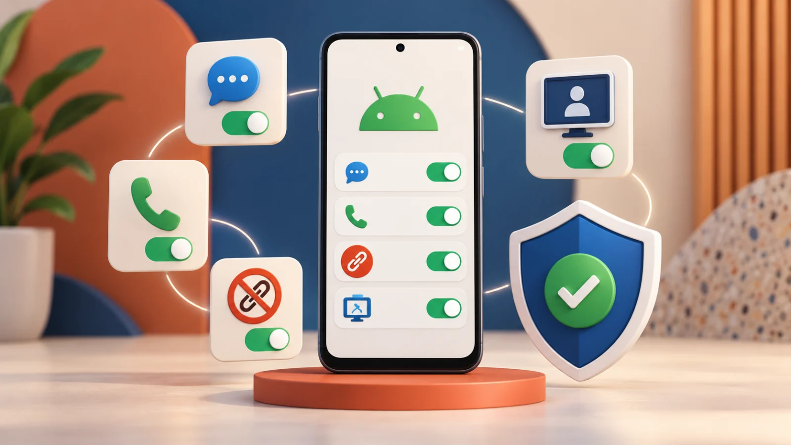 android scam settings inline Android anti-scam settings for messages, calls, links and screen sharing