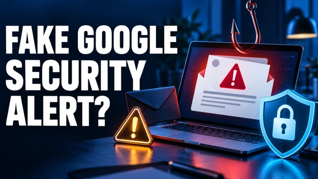 Fake Google Security Alert warning on a smartphone