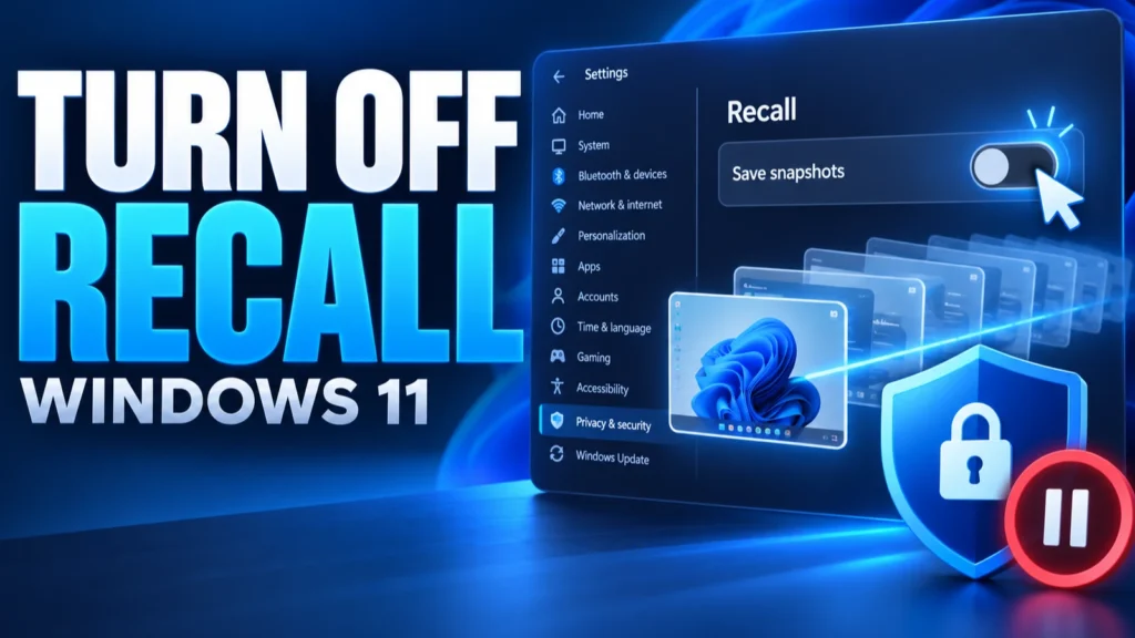 Turn Off Recall in Windows 11
