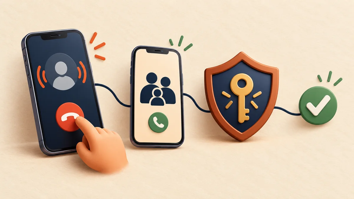 Hang up and verify a suspicious family emergency call using a trusted contact and code word